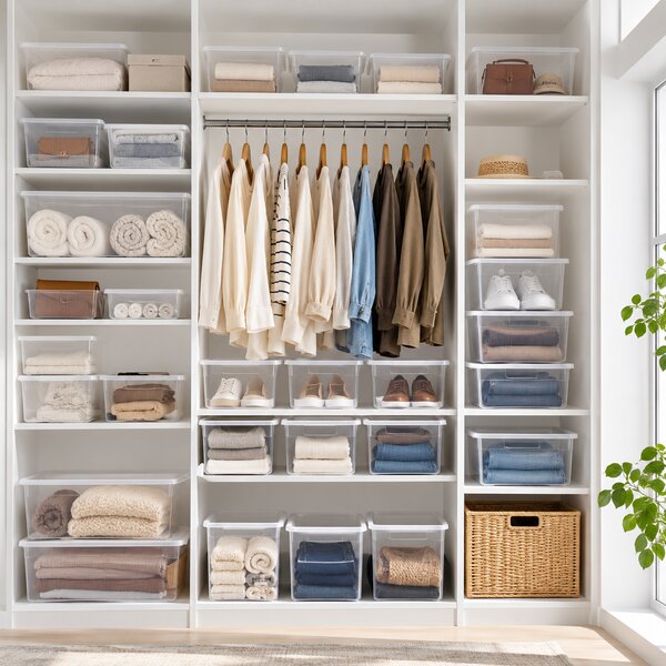 Keeeper Úložný box s vekom (má dve funkcie) BEA Clearbox 8L, 39 x 26,5 x 10 cm