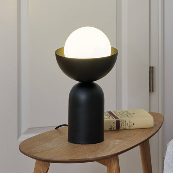 OSRAM Stolová lampa Decor Bowl, čierna, oceľ, E14, Čierna, Obývacia izba / jedáleň, kov, Moderný, Stojacie svietidlo