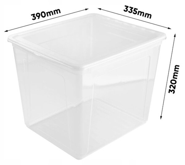 Keeeper Úložný box s vekom (má 2 funkcie) BEA Clearbox 30L, 39 x 33,5 x 32 cm