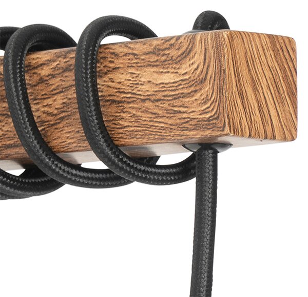Priemyselná nástenná lampa oceľ s hnedou - Gallow
