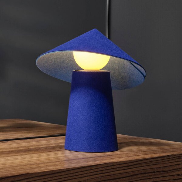 OSRAM stolová LED lampa Decor Flip, modrá, plsť, stmievač, Modrá, Obývacia izba / jedáleň, Textil / látka / hodváb, Stojacie svietidlo