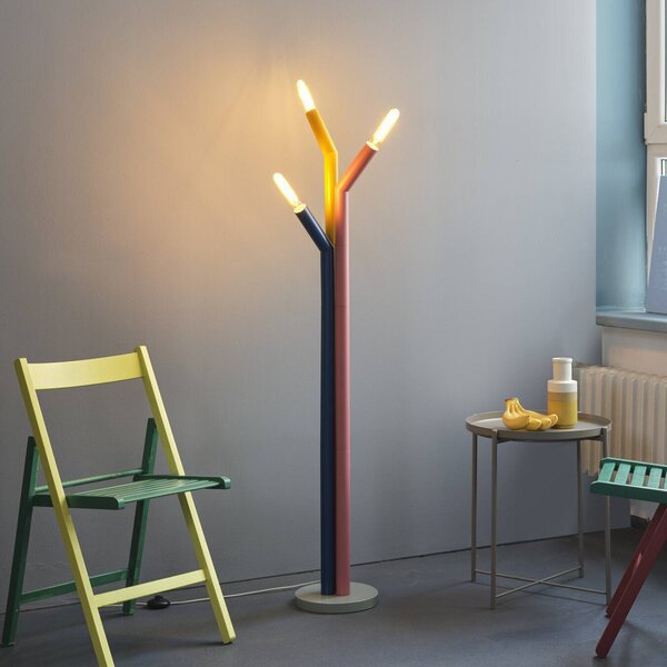Stojacia lampa OSRAM Decor Straw, 3-pl., farebná, oceľ, E27, Viacfarebné, Obývacia izba / jedáleň, kov, Moderný