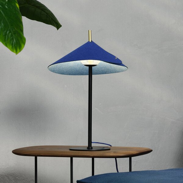 OSRAM stolová lampa Decor Flip, modrá, plsť, G9, nastaviteľná, Modrá, Obývacia izba / jedáleň, kov, Stojacie svietidlo