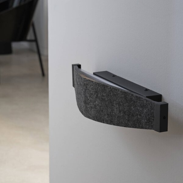 OSRAM LED nástenné svetlo Decor Flat Felt, sivá, plsť, 3 000 K, Hliník / sivá / zinok, Obývacia izba / jedáleň, Hliník, Moderný