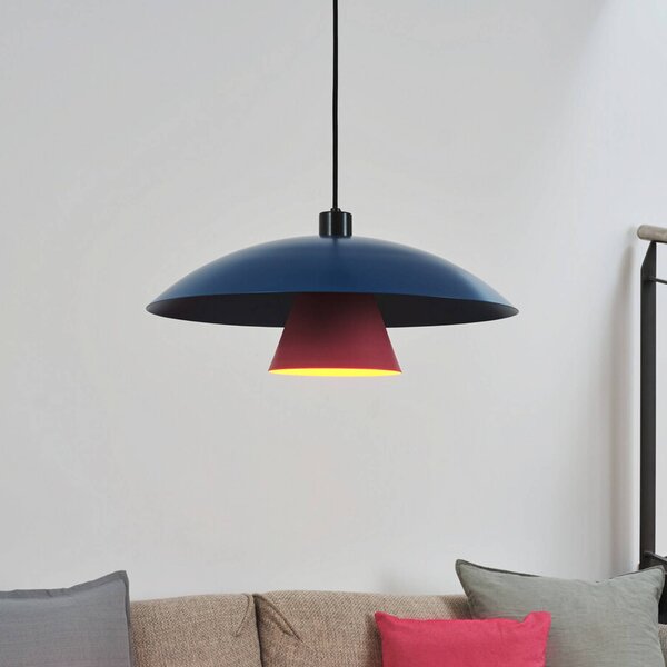 OSRAM závesné svietidlo Decor Flying Mushroom modrá/ružová, oceľ, E27, Modrá, Kuchyňa, kov, Moderný, Závesné svietidlo
