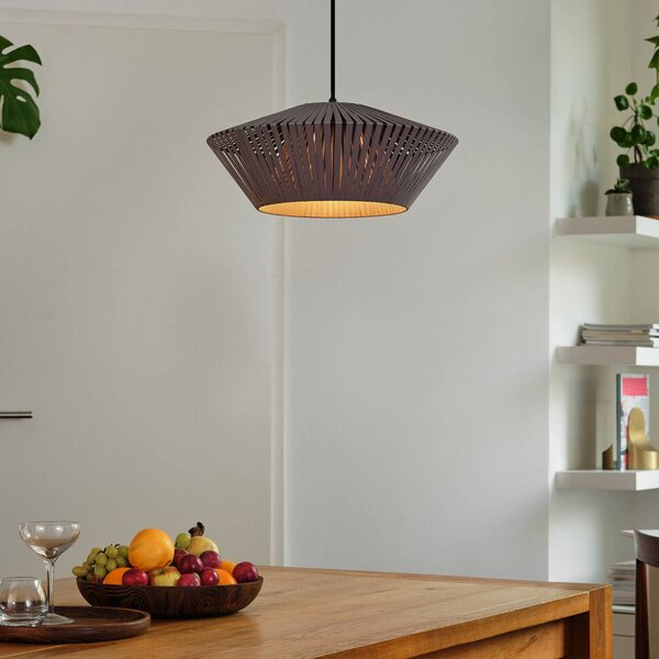 OSRAM závesné svietidlo Decor Stripes Ø 40,5 cm, sivá, textil, E27, Hliník / sivá / zinok, Obývacia izba / jedáleň, Textil / látka / hodváb, Závesné svietidlo