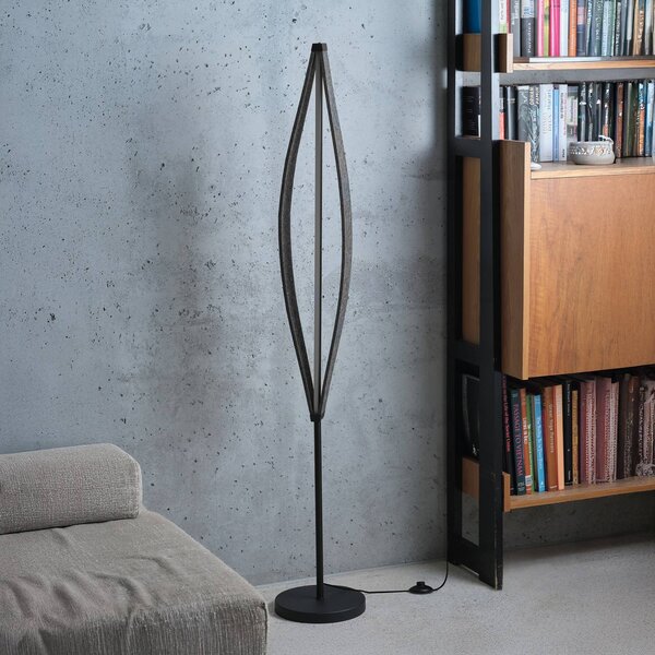 OSRAM LED stojacia lampa Decor Flat Felt, sivá, plsť, 3 000 K, Hliník / sivá / zinok, Obývacia izba / jedáleň, Hliník, Moderný