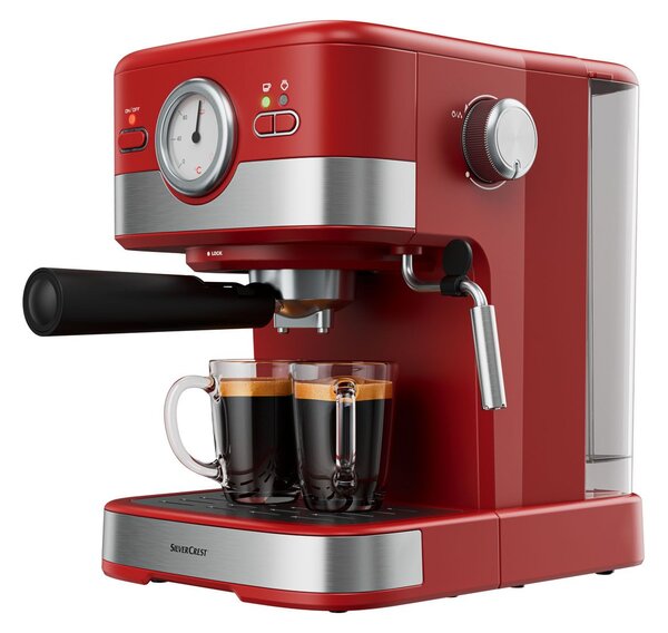 SILVERCREST® Espresso kávovar SEM 1100 C3 (červená) (100324232)