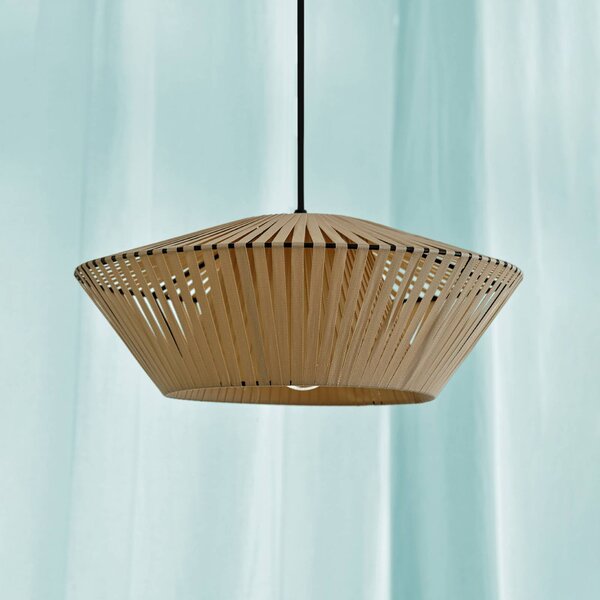 OSRAM závesné svietidlo Decor Stripes Ø 40,5 cm, béžová, textil, E27, Krémová / jantárovo žltá, Obývacia izba / jedáleň, Textil / látka / hodváb, Závesné svietidlo
