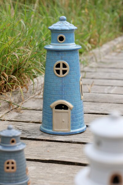 Svietiaca dekorácia LED Lighthouse Opal Blue