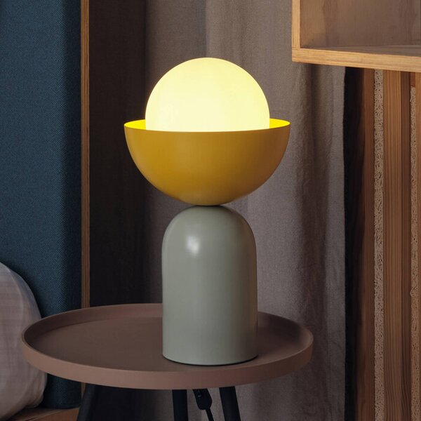 Stolová lampa OSRAM Decor Bowl, zelená/žltá, oceľ, E14, Zelená, Obývacia izba / jedáleň, kov, Moderný, Stojacie svietidlo