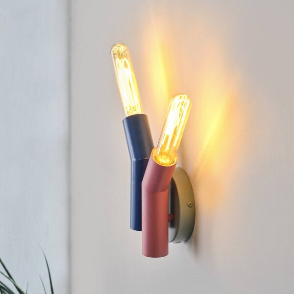 OSRAM nástenné svetlo Decor Straw, 2-pl., farebné, oceľ, E27, Viacfarebné, Obývacia izba / jedáleň, kov, Moderný, Nástenné svietidlo