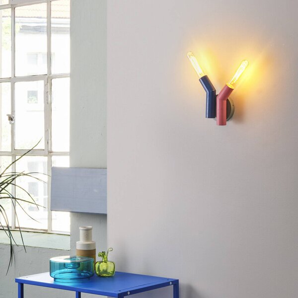 OSRAM nástenné svetlo Decor Straw, 2-pl., farebné, oceľ, E27, Viacfarebné, Obývacia izba / jedáleň, kov, Moderný, Nástenné svietidlo