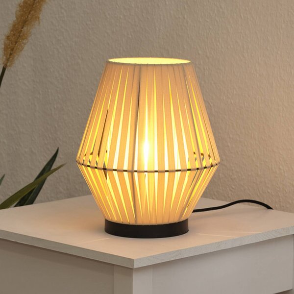 Stolová lampa OSRAM Decor Stripes, béžová, textil, E14, Krémová / jantárovo žltá, Obývacia izba / jedáleň, Textil / látka / hodváb, Stojacie svietidlo
