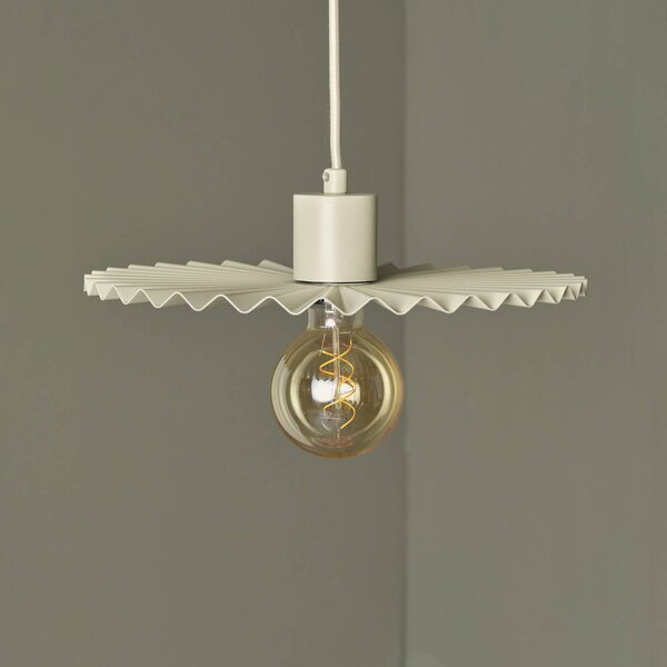 OSRAM závesné svietidlo Decor Plissee, béžové, oceľ, E27, Krémová / jantárovo žltá, Obývacia izba / jedáleň, kov, Moderný, Závesné svietidlo