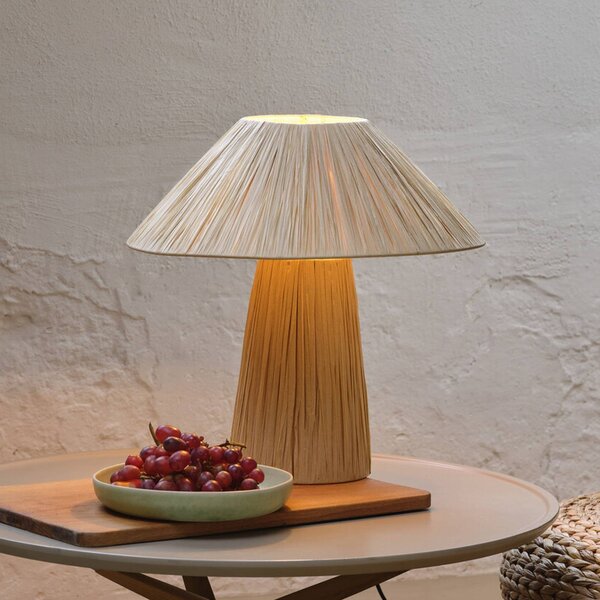 OSRAM stolová lampa Decor Bamboo Paper Hut, bambus, E27, Hnedá / hrdzavá, Obývacia izba / jedáleň, Bambus, Vidiecky / Rustikálny, Stojacie svietidlo