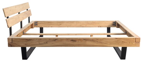 TRÁMOVÁ POSTEĽ, 180/200 cm, prírodná farba, čierna MID.YOU - Online Only spálne, Online Only