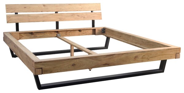 TRÁMOVÁ POSTEĽ, 180/200 cm, prírodná farba, čierna MID.YOU - Online Only spálne, Online Only