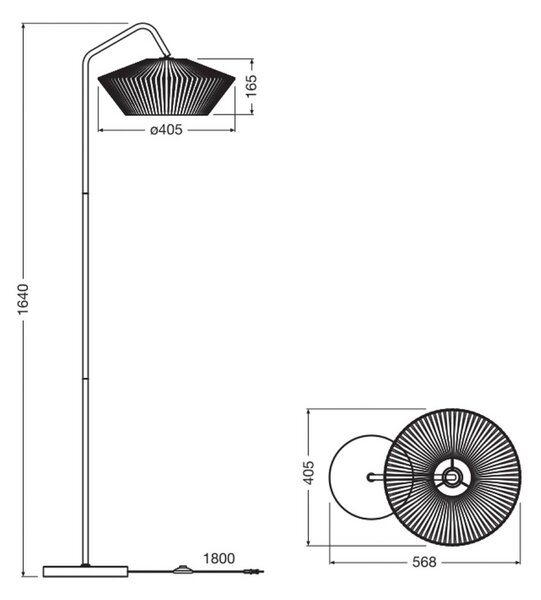 OSRAM Stojacia lampa Decor Stripes, sivá, textil, E14, Hliník / sivá / zinok, Obývacia izba / jedáleň, Textil / látka / hodváb, Stojaca lampa
