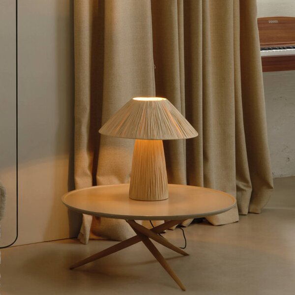 OSRAM stolová lampa Decor Bamboo Paper Hut, bambus, E27, Hnedá / hrdzavá, Obývacia izba / jedáleň, Bambus, Vidiecky / Rustikálny, Stojacie svietidlo
