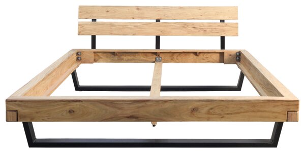 TRÁMOVÁ POSTEĽ, 180/200 cm, prírodná farba, čierna MID.YOU - Online Only spálne, Online Only