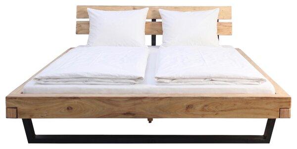 TRÁMOVÁ POSTEĽ, 180/200 cm, prírodná farba, čierna MID.YOU - Online Only spálne, Online Only