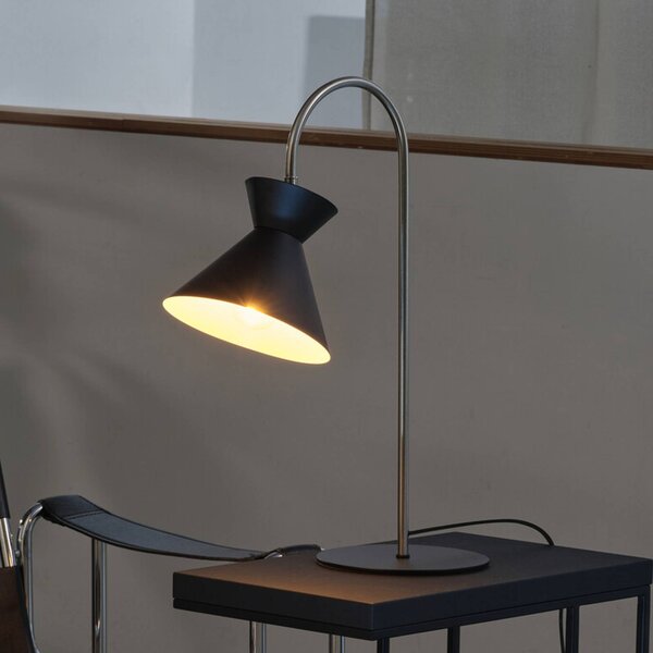 Stolová lampa OSRAM Decor Waist, oceľ, čierna, E27, Čierna, Obývacia izba / jedáleň, kov, Moderný, Stojacie svietidlo