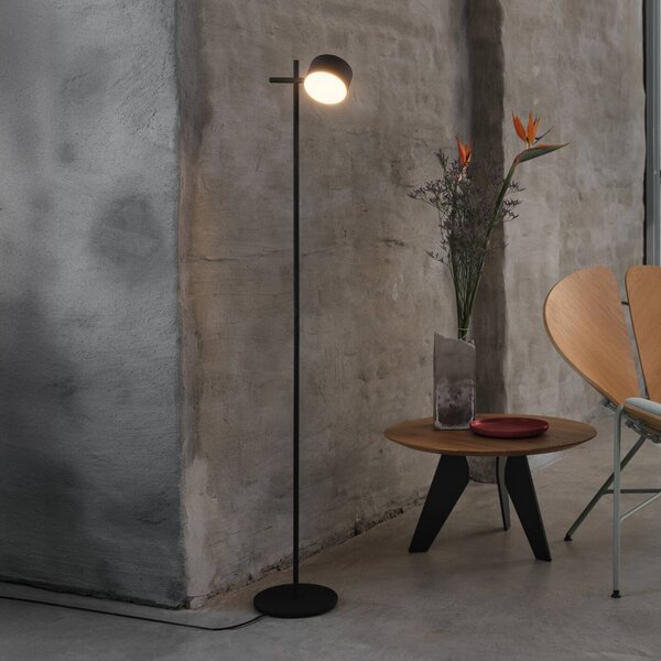 OSRAM LED stojacia lampa Decor Kyoto, hliník, čierne, stmievateľné, Čierna, Obývacia izba / jedáleň, Hliník, Moderný, Stojaca lampa