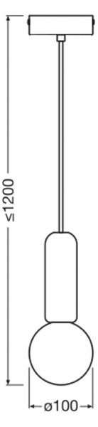 OSRAM závesné svietidlo Decor Concrete Mic, sivá, betón, G9, Hliník / sivá / zinok, Obývacia izba / jedáleň, Betón, Moderný, Závesné svietidlo