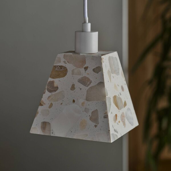 Závesné svietidlo OSRAM Decor Gleam Weight, Terrazzo, béžová, E14, Obývacia izba / jedáleň, Kameň, Závesné svietidlo