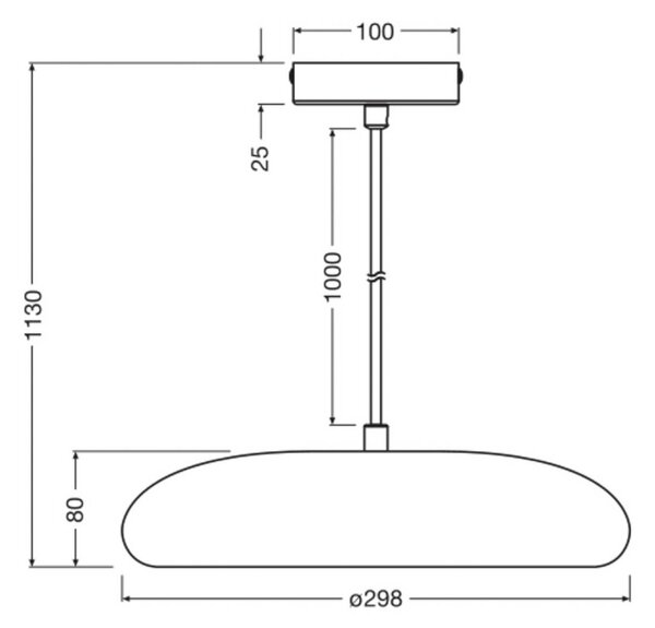Závesné svietidlo OSRAM Decor Plaster Pure, sadra, Ø 30 cm, E27, Biela / opálová, Obývacia izba / jedáleň, Sadra / hlina, Závesné svietidlo