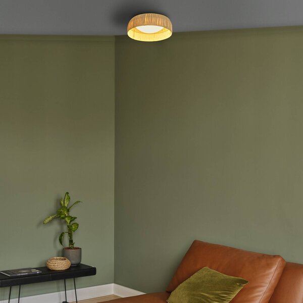 OSRAM stropné LED svetlo Decor Bamboo Paper, Ø 30 cm, bambus, Hnedá / hrdzavá, Obývacia izba / jedáleň, Bambus, Vidiecky / Rustikálny, Závesné svietidlo