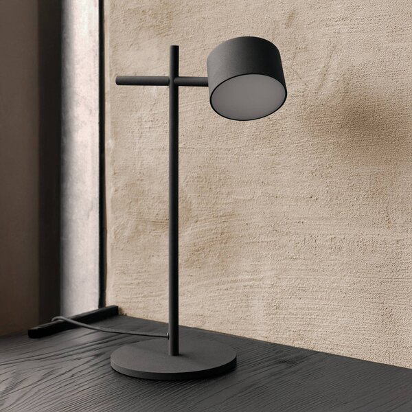 OSRAM stolová LED lampa Decor Kyoto, hliník, čierna, stmievateľné, Čierna, Obývacia izba / jedáleň, Hliník, Moderný, Stojacie svietidlo
