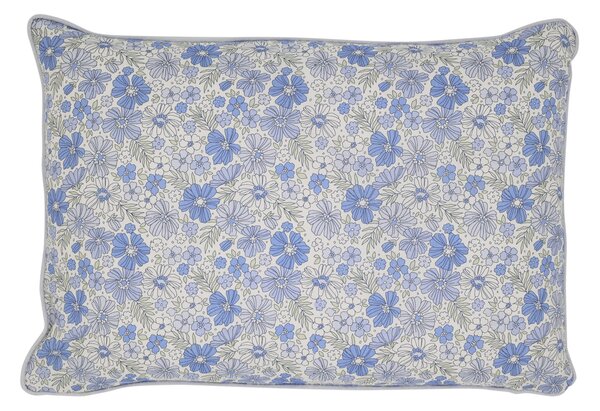 Poťah na vankúš Aix Flowers/Sky Blue 35 × 50 cm
