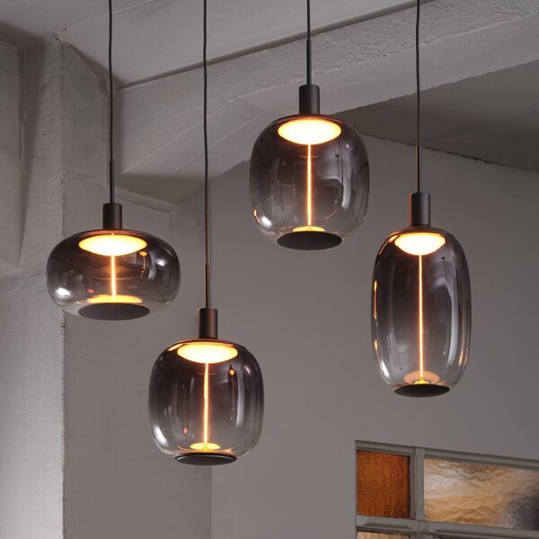 OSRAM závesné svietidlo Decor Needle Linear, sivá, oceľ, 4-pl. E27, Hliník / sivá / zinok, Obývacia izba / jedáleň, kov, Moderný, Závesné svietidlo