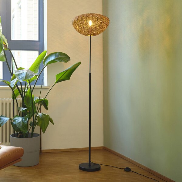 Stojacia lampa OSRAM Decor Paper Drop, papier, béžová, E27, Hnedá / hrdzavá, Obývacia izba / jedáleň, Papier / lunolit / lunopal, Vidiecky / Rustikálny, Stojaca lampa