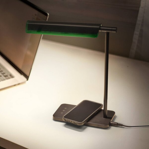 OSRAM stolová LED lampa Office Line Desk Roof čierna, stmievateľné, Čierna, Pracovňa / Kancelária, kov