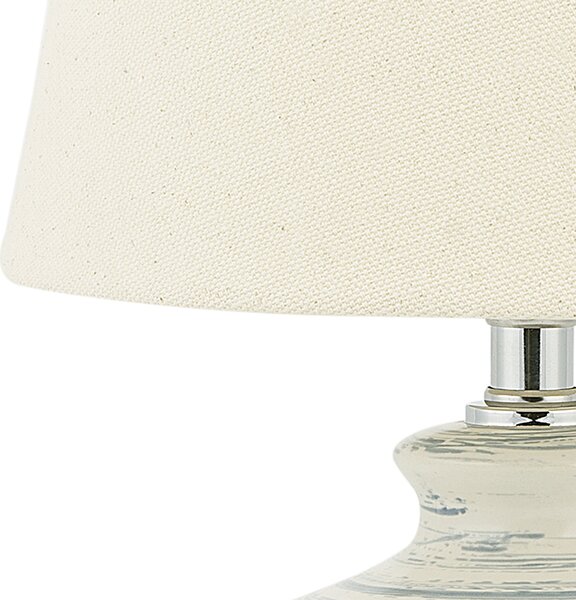 Stolná lampa modrá béžová keramický podstavec látkové tienidlo 35 cm nočná lampa moderný tradičný štýl obývačka spálňa