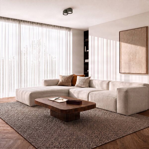 SOLLUX LIGHTING Stropné svietidlo Aura 2, olivovo zelené, 2-pl., dĺžka 21 cm, GX53, Zelená, Chodba, Hliník, Moderný, Stropné svetlo