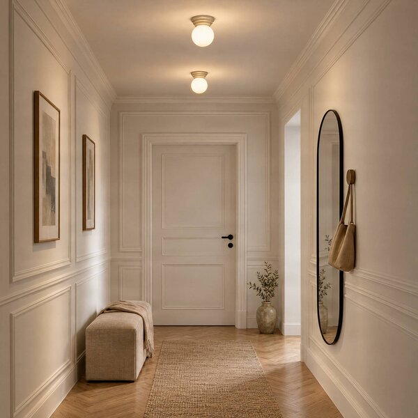 SOLLUX LIGHTING Stropné svietidlo Zori, béžová/opálová, Ø 16 cm, keramika/sklo, IP44, Biela / opálová, Kúpeľňa, Sklo, Moderný, Nástenné svietidlo
