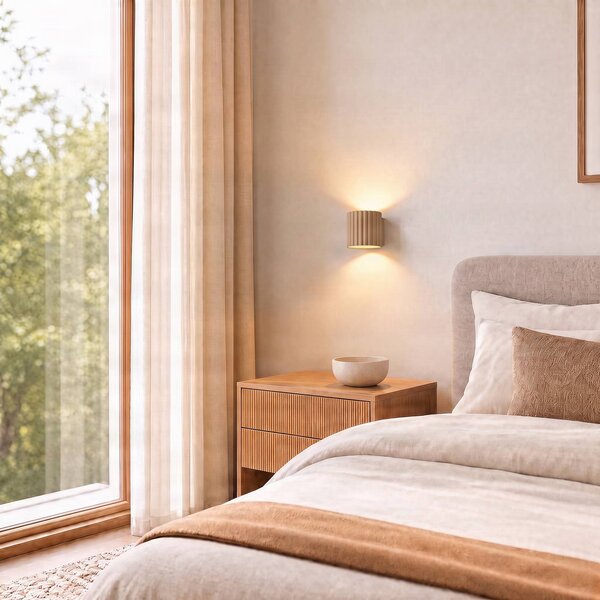SOLLUX LIGHTING Nástenné svetlo Aura, farba taupe, Ø 10 cm, G9, smer svetla nahor/nadol, hliník, Hliník / sivá / zinok, Chodba, Hliník, Moderný, Nástenné svietidlo