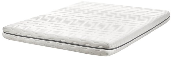 Matrac z pamäťovej peny biely so sivou polyester 160 x 200 cm na dvojlôžkovú posteľ so snímateľným poťahom