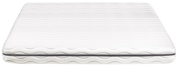 Matrac z pamäťovej peny biely so sivou polyester 160 x 200 cm na dvojlôžkovú posteľ so snímateľným poťahom