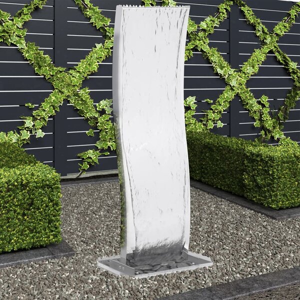 Záhradná fontána s čerpadlom, oceľ 130 cm, zaoblená