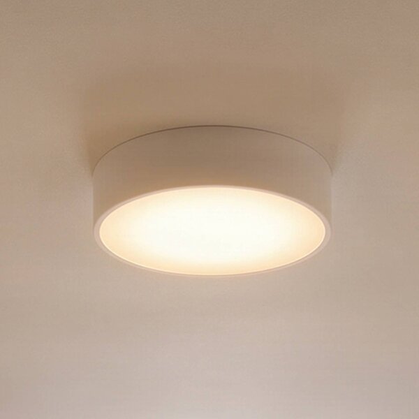 TEMAR LIGHTING Stropné svietidlo Cleo, Ø 30 cm, IP20, biela, kov, E27, Biela / opálová, Obývacia izba / jedáleň, Moderný, Závesné svietidlo