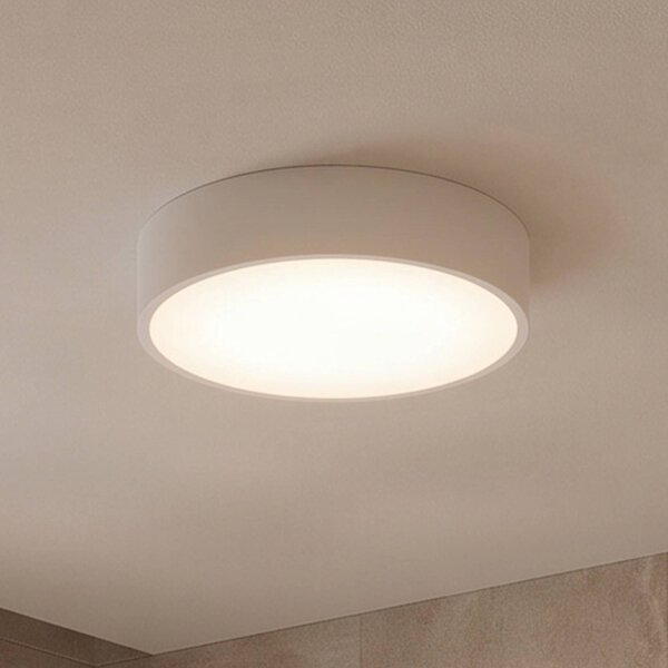 TEMAR LIGHTING Stropné svietidlo Cleo 300, IP54, Ø 30 cm biela, Biela / opálová, Obývacia izba / jedáleň, kov, Moderný, Závesné svietidlo