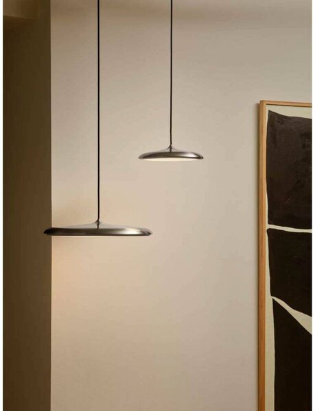 DFTP by Nordlux LED závesné svietidlo Artist, Ø 25 cm, v oceliovej farbe, z nehrdzavejúcej ocele, Hliník / sivá / zinok, Obývacia izba / jedáleň, Nehrdzavejúca oceľ, Škandinávsky, Závesné svietidlo