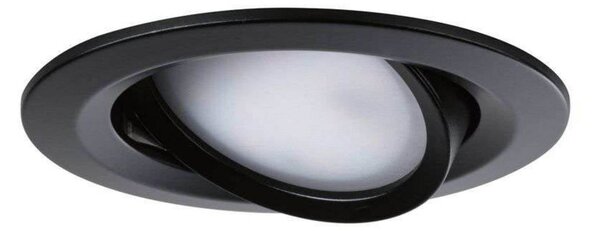 Paulmann LED zapustená svietidlo Nova Coin Smart čierna RGBW, sada 3 ks, 8,4 cm, Čierna, Obývacia izba / jedáleň, Hliník, Moderný, Zapustené okrúhle