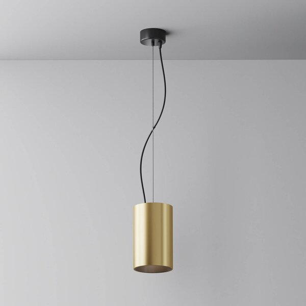 Maytoni LED závesné svetlo Efir, zlatý mat, Ø 10,5cm, 33W, 38°, Mosadz / zlato, Obývacia izba / jedáleň, Hliník, Moderný, Závesné svietidlo