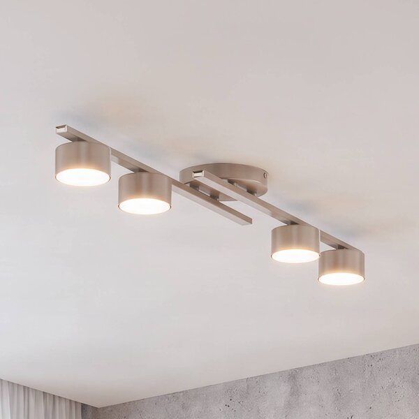 EMIBIG LIGHTING Stropné svietidlo FRAGMENT, béžové, dĺžka 87 cm, 4-pl., kovové, Krémová / jantárovo žltá, Obývacia izba / jedáleň, kov, Moderný, Stropné svetlo
